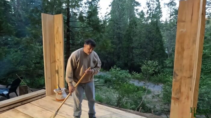 Walls of the Chainsaw Cabin Going Up!   Chainsaw Cabin Day 24