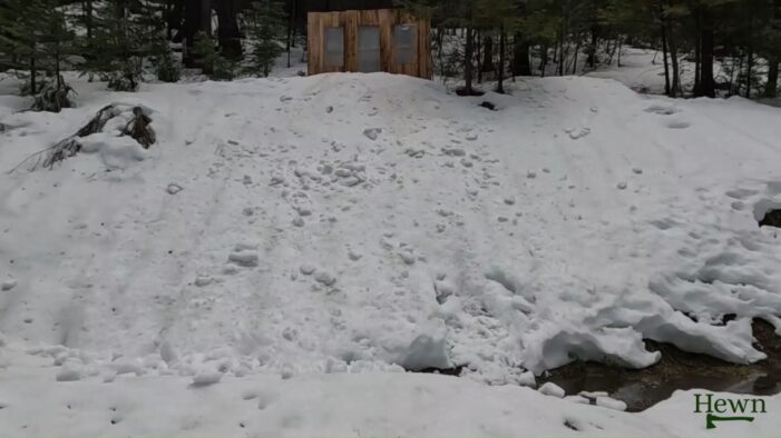 Digging the Snow Out of The Chainsaw Cabin & Getting Ready to Finish it Up