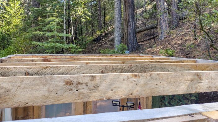 Loft Floor Joists Complete!  40 Days & 40 Nights on Chainsaw Cabin Tiny Home Days 11-15!!