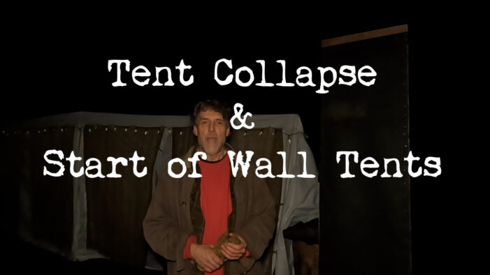 Hewn Woodshed Tent Collapse Spurs Start of Panelized Wall Tent Project