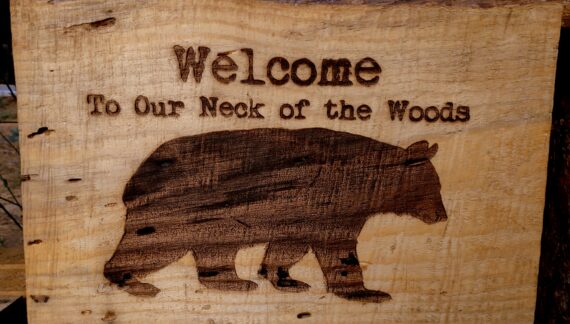 New Sign Design at Hewn Woodshed