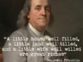 A Bit of Wisdom from Ben Franklin
